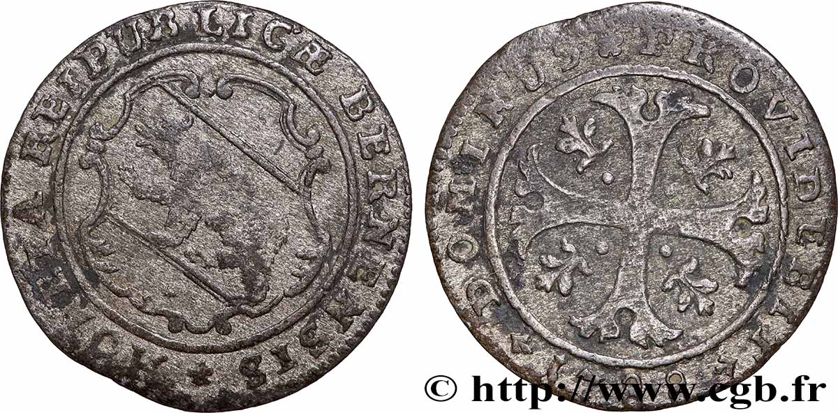 SUISSE - CANTON DE BERNE 1/2 Batzen 1788  TB+ 