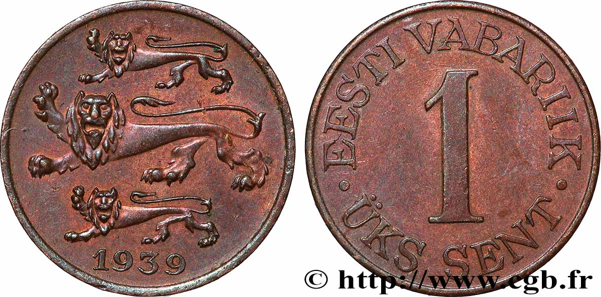 ESTONIA 1 Sent 1939  SPL 