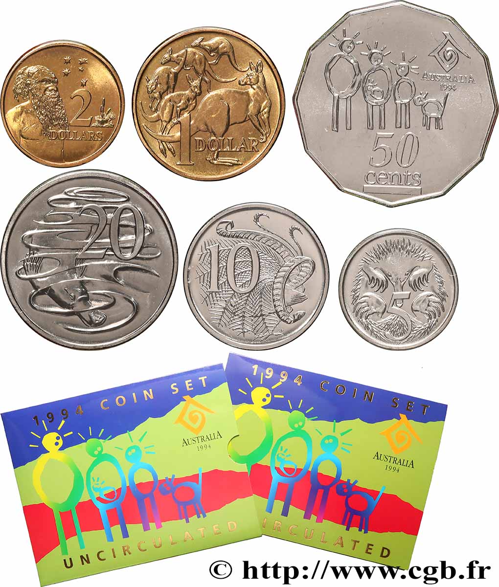 AUSTRALIE Série FDC - 6 monnaies 1994  FDC 