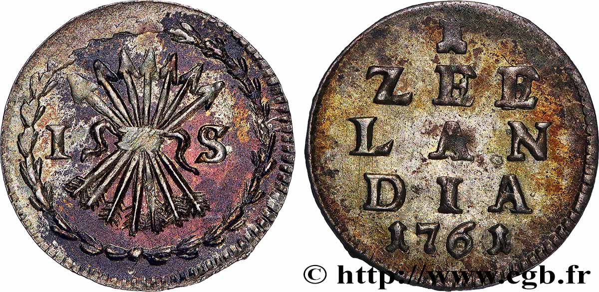 NETHERLANDS - UNITED PROVINCES 1 Stuiver Zélande 1761/0  AU 