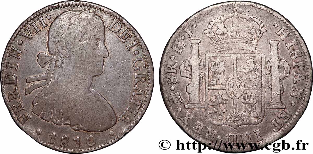 MEXIQUE - FERDINAND VII 8 Reales  1810 Mexico TB+ 