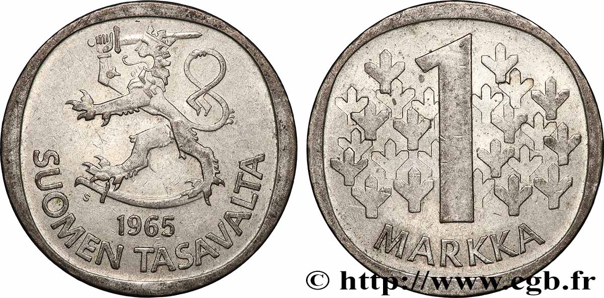 FINNLAND 1 Markka 1965 Helsinki fVZ 