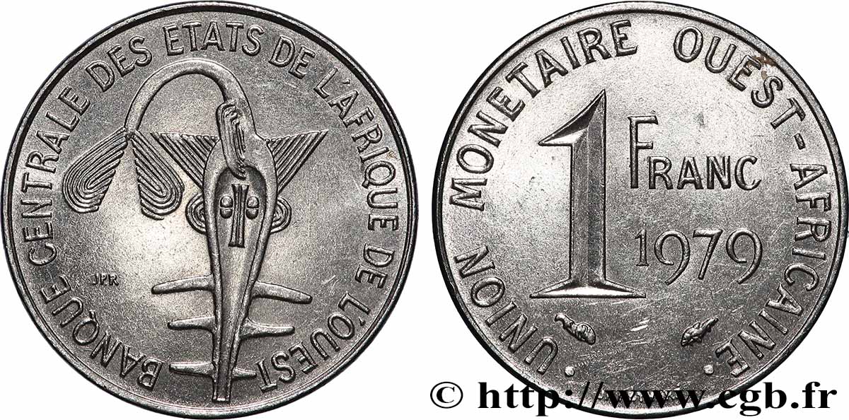 WESTAFRIKANISCHE LÄNDER 1 Franc BCEAO 1979 Paris VZ 