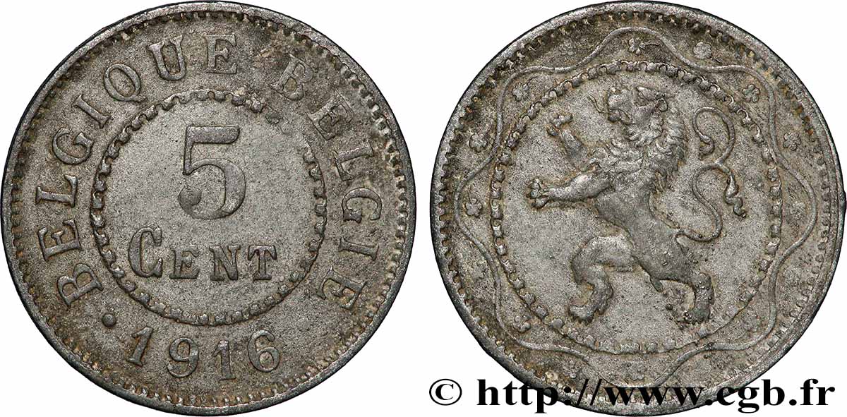 BELGIO 5 Centimes 1916 Bruxelles BB 
