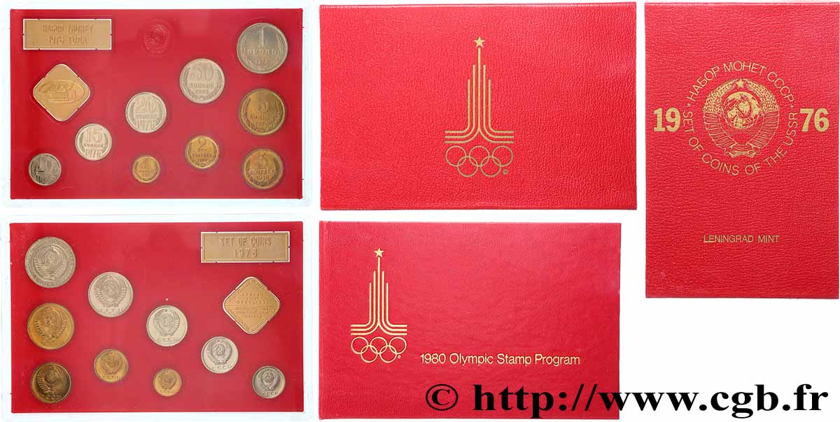 RUSSIA - USSR Série 9 Monnaies 1976 Saint-Petersbourg MS 