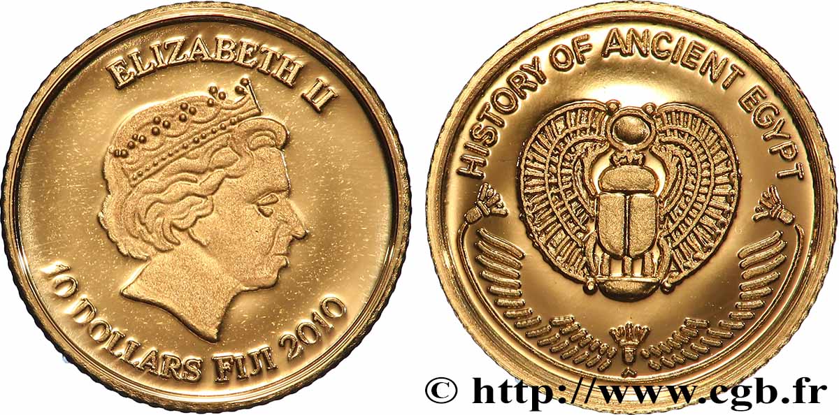 FIDJI 10 Dollar Proof Scarabée 2010  FDC 