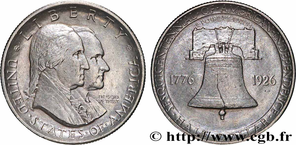 UNITED STATES OF AMERICA 1/2 Dollar Bicentenaire des U.S.A 1926 Philadelphie AU 
