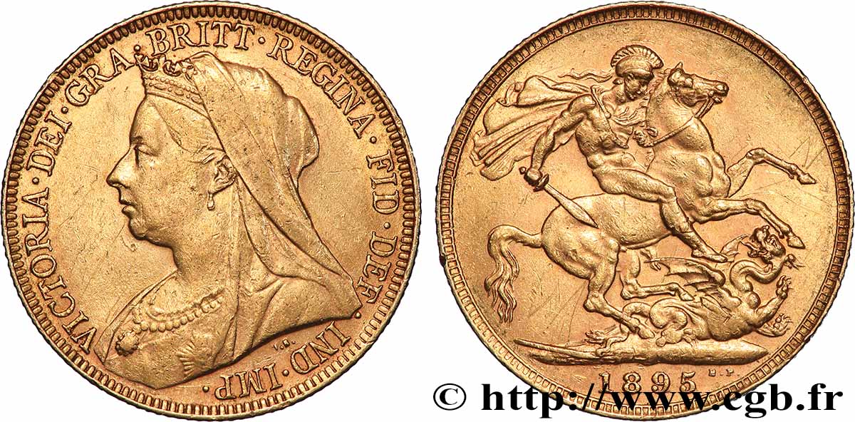 OR, PALLADIUM ET PLATINE INVESTISSEMENT 1 Souverain Victoria buste du jubilé 1895 Londres TTB 
