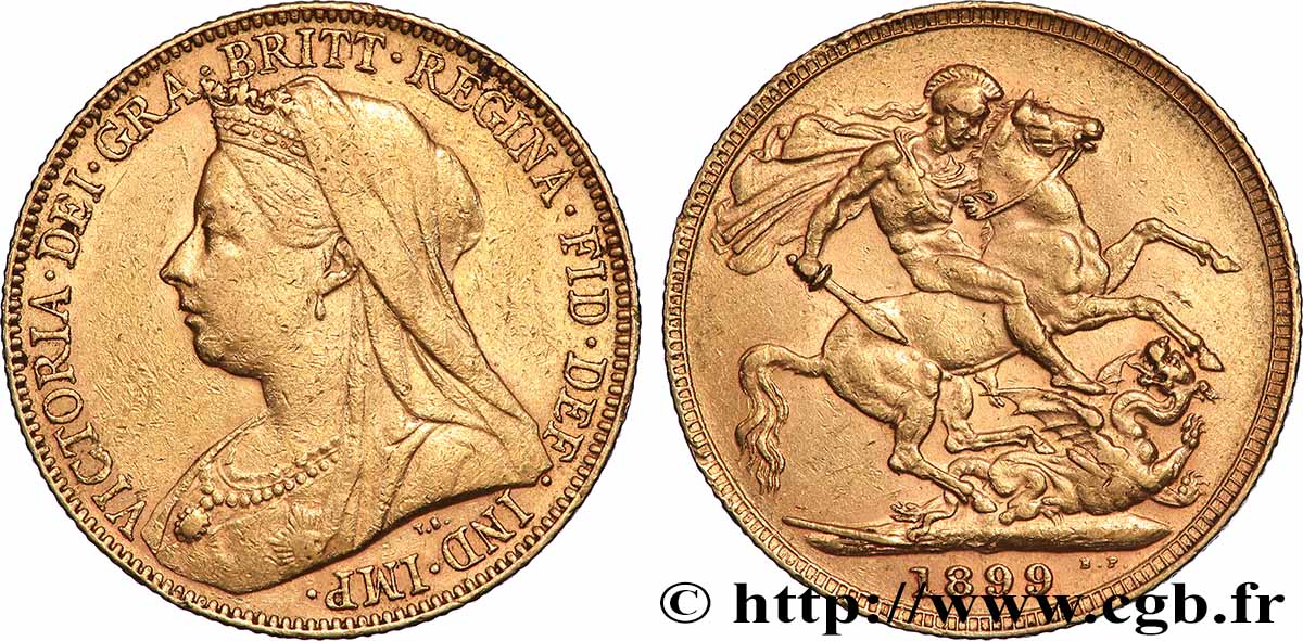 OR, PALLADIUM ET PLATINE INVESTISSEMENT 1 Souverain Victoria “Old Head” 1899 Londres TTB 