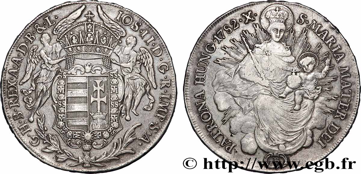 HONGRIE 1 Thaler Joseph II 1782 Kremnitz TTB 
