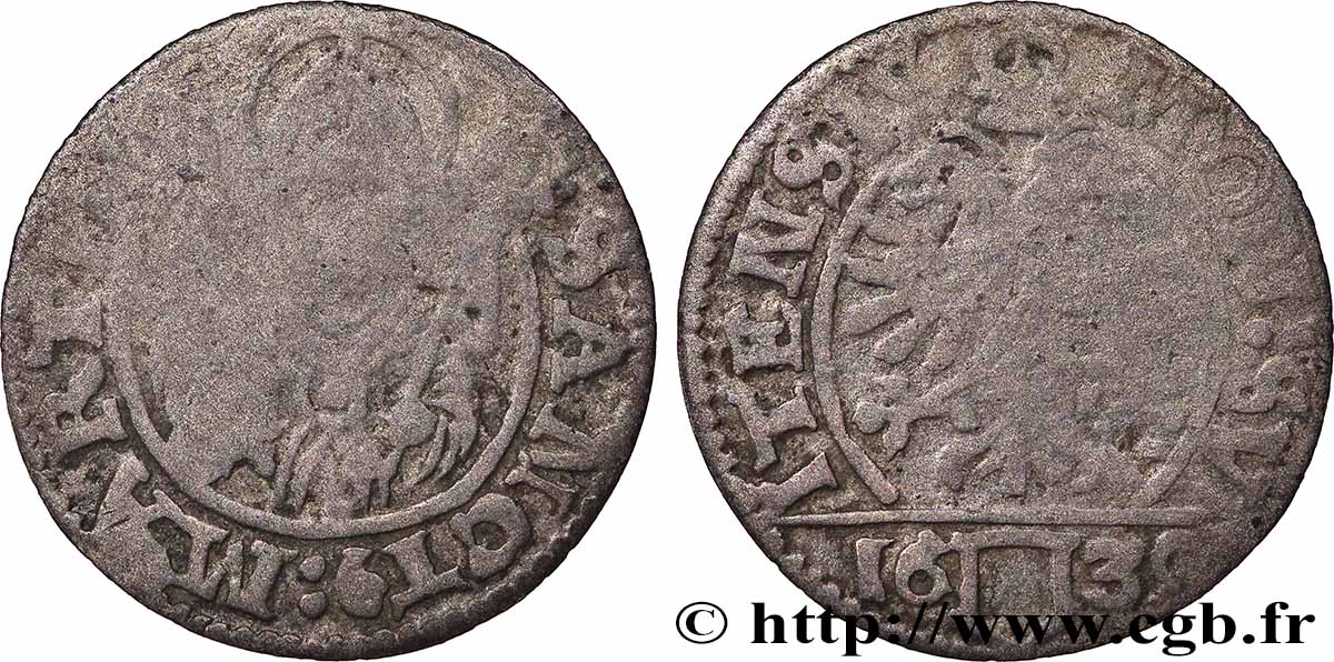 SUISSE - CONFÉDÉRATION HELVÉTIQUE - CANTON DE SCHWYTZ Schilling 1639 Schwitz VF 