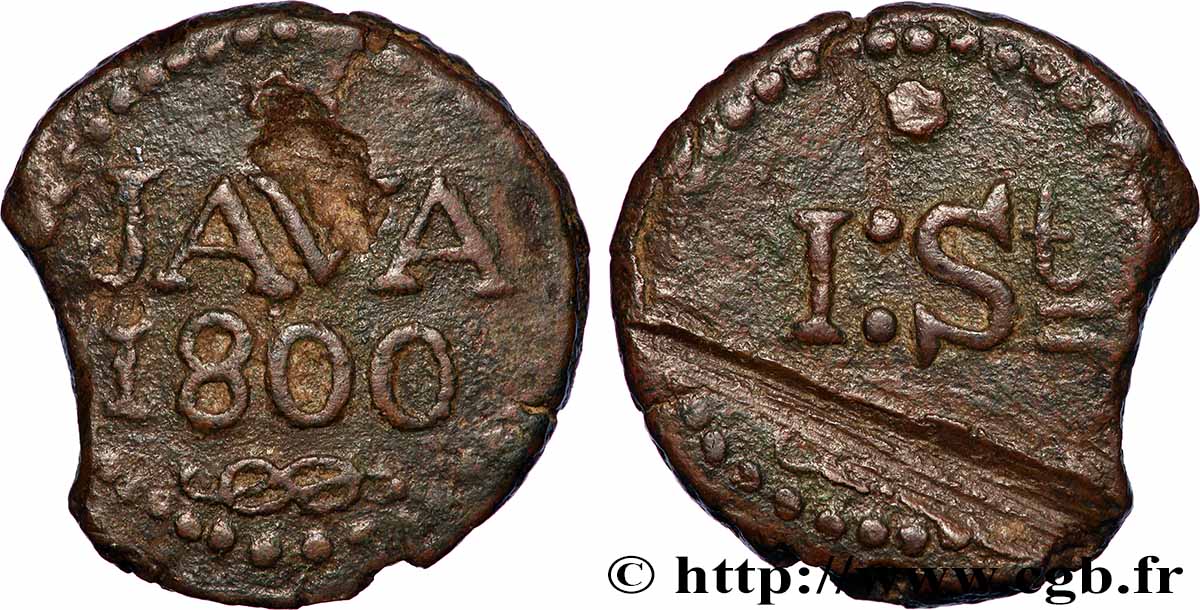 INDES NEERLANDAISES 1 Stuiver Java 1800  TTB 