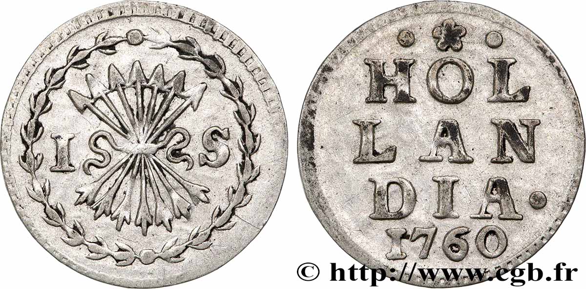 PAYS-BAS - PROVINCES-UNIES 1 Stuiver Hollande 1760  TTB 