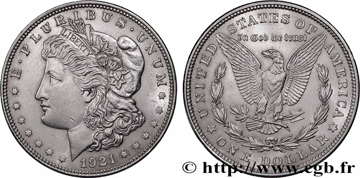 UNITED STATES OF AMERICA 1 Dollar Morgan 1921 Philadelphie AU 