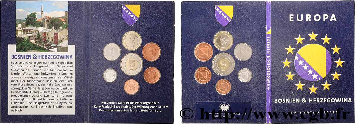 BOSNIA HERZEGOVINA Série 7 monnaies 1998-2008  MS 
