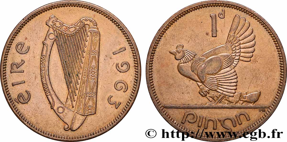 IRLANDE 1 Pingin Eire 1963 Londres TTB+ 