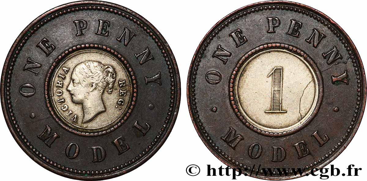 GROßBRITANNIEN - VICTORIA 1 Penny Model n.d. Londres fVZ 