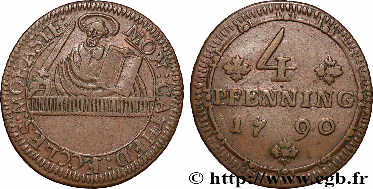 ALLEMAGNE - MUNSTER 4 Pfenning 1790  TTB 