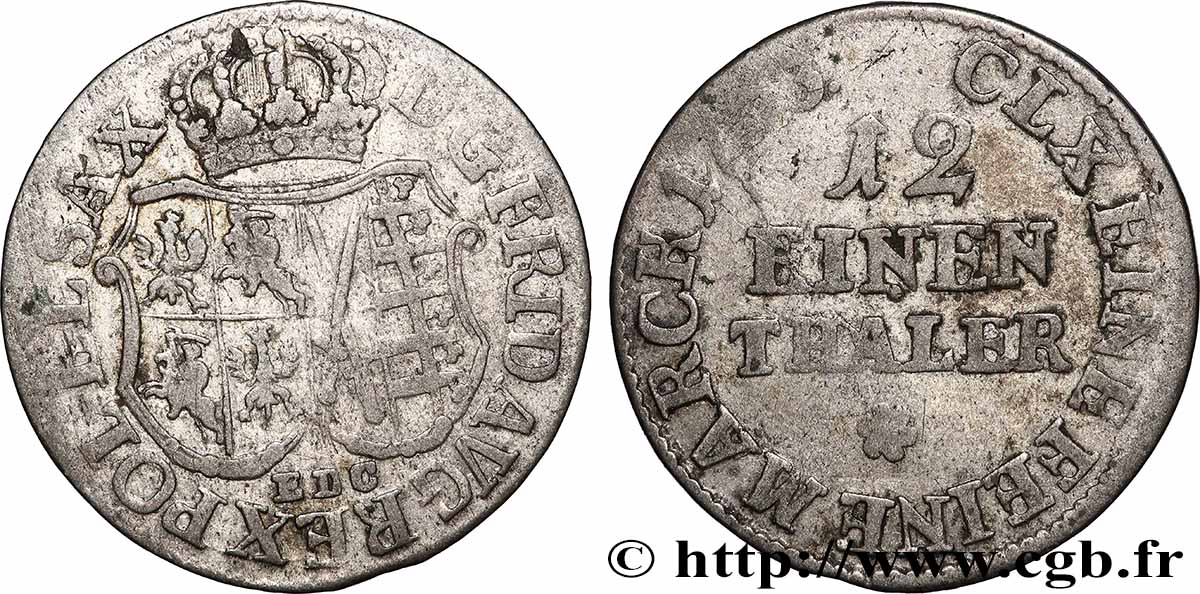 DEUTSCHLAND - SACHSEN 1/12 Thaler 1763  S 