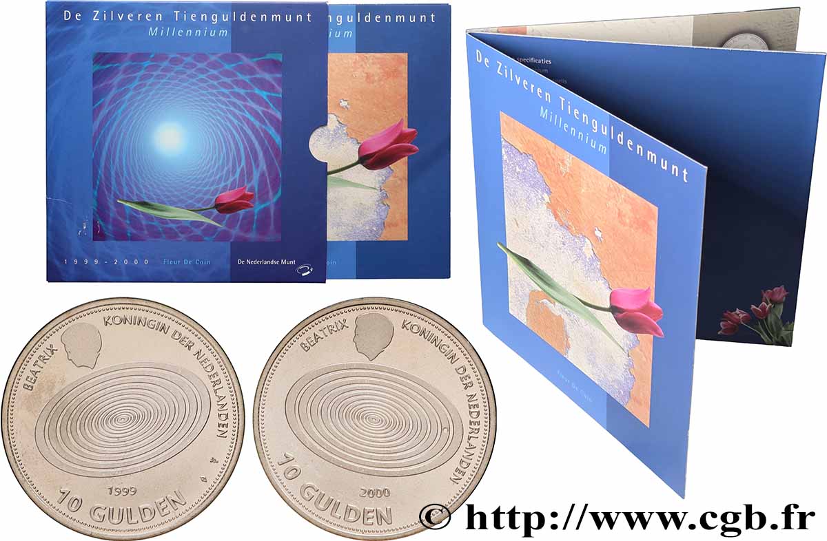 NETHERLANDS 10 Gulden Millenium 1999  MS 
