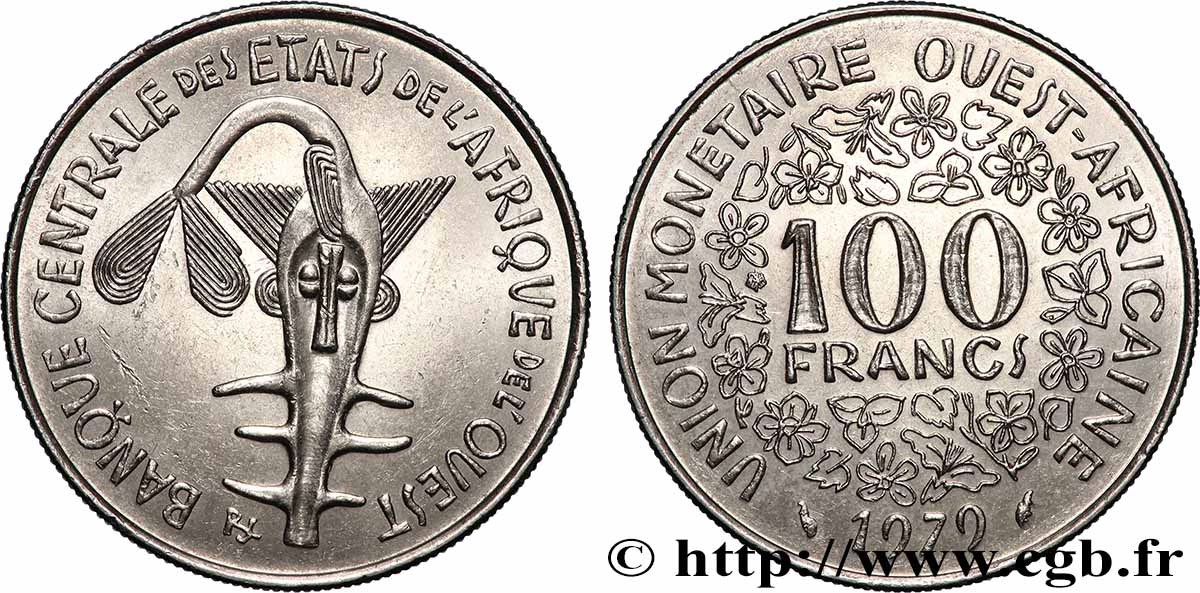 WESTAFRIKANISCHE LÄNDER 100 Francs BCEAO 1979 Paris VZ 