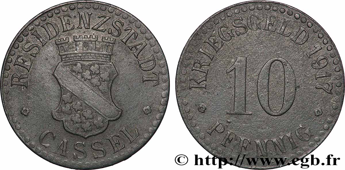 DEUTSCHLAND - Notgeld 10 Pfennig Cassel 1917  SS 