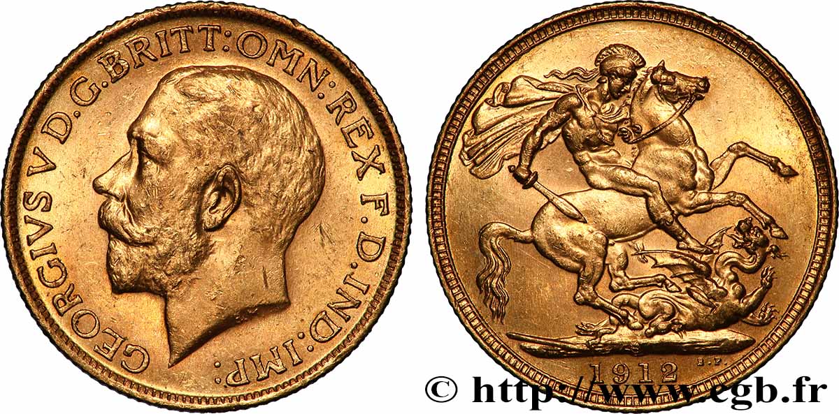 GOLD, PALLADIUM & PLATINUM INVESTMENT 1 Souverain Georges V 1912 Sydney AU 