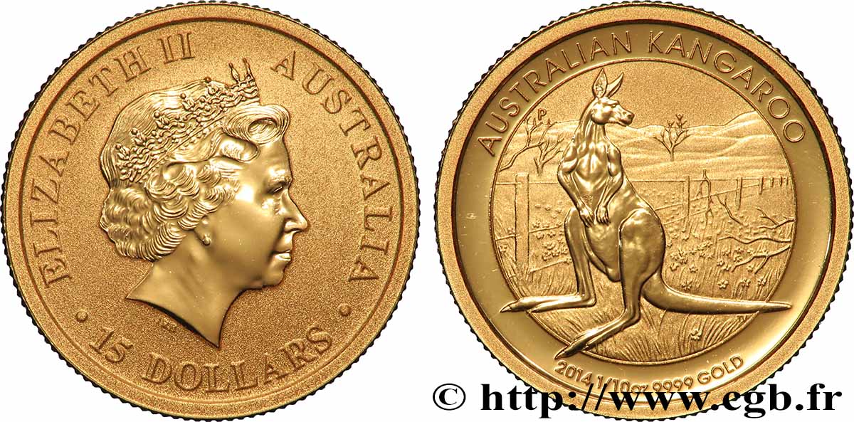GOLD, PALLADIUM & PLATINUM INVESTMENT 15 dollars 2014 Perth MS 