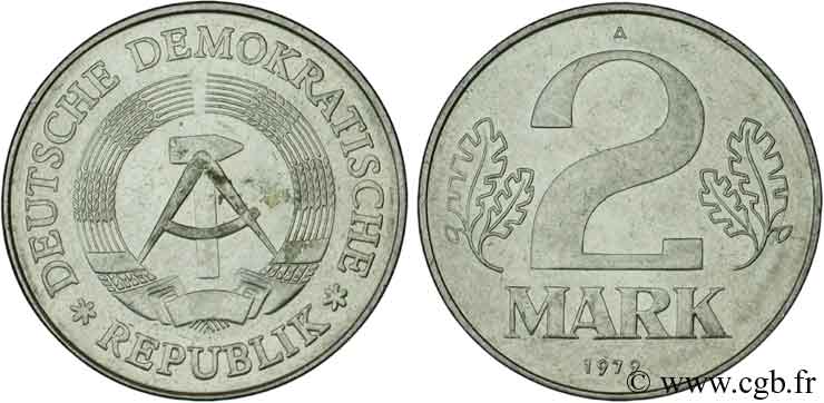 REPúBLICA DEMOCRáTICA ALEMANA 2 Mark emblème de la RDA 1979 Berlin EBC 