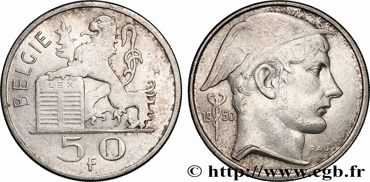BÉLGICA 50 Francs légende flamande 1950 Bruxelles MBC 