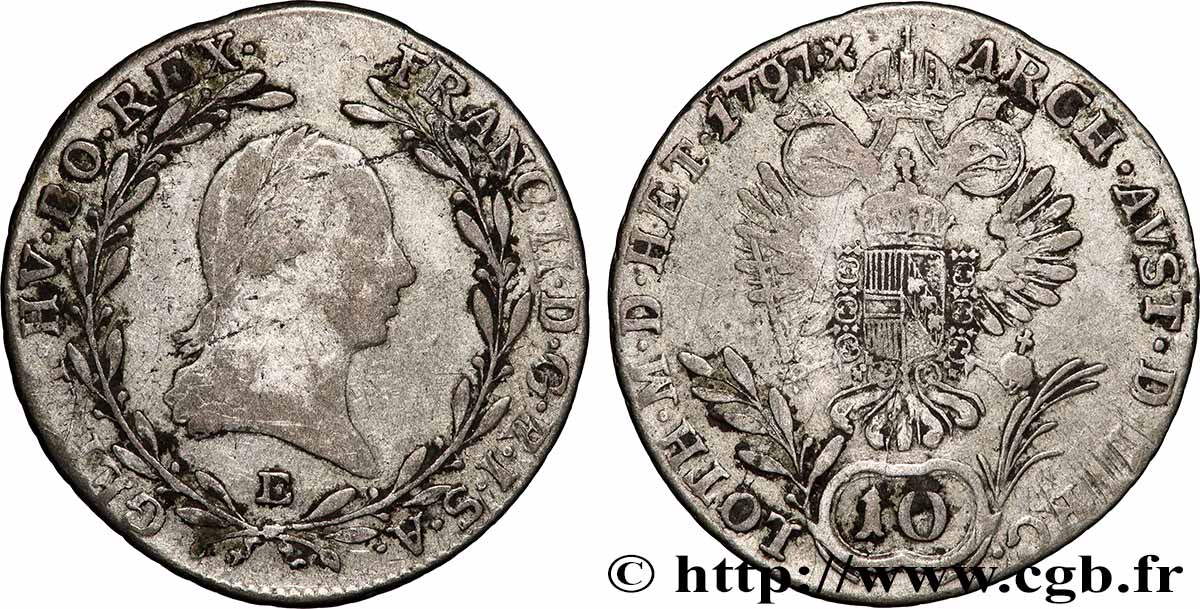 AUTRICHE 10 Kreuzer François II 1797 Karlsburg  TB 