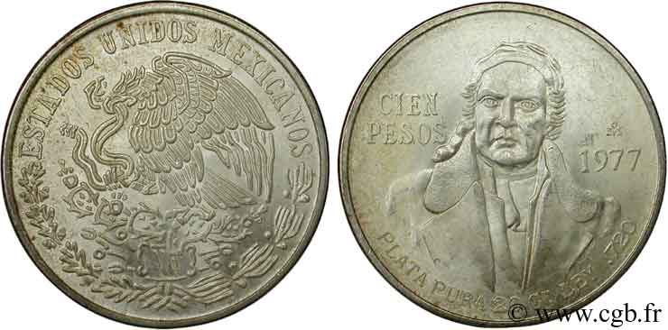 MESSICO 100 Pesos Jose Morelos y Pavon / aigle 1981 Mexico BB 
