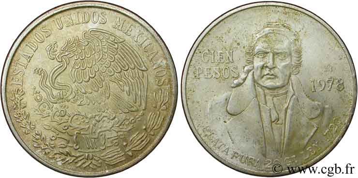 MEXIKO 100 Pesos Jose Morelos y Pavon / aigle 1981 Mexico SS 