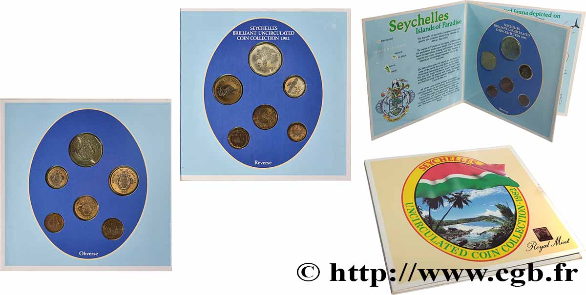SEYCHELLES Série BU 6 monnaies  1982  MS 