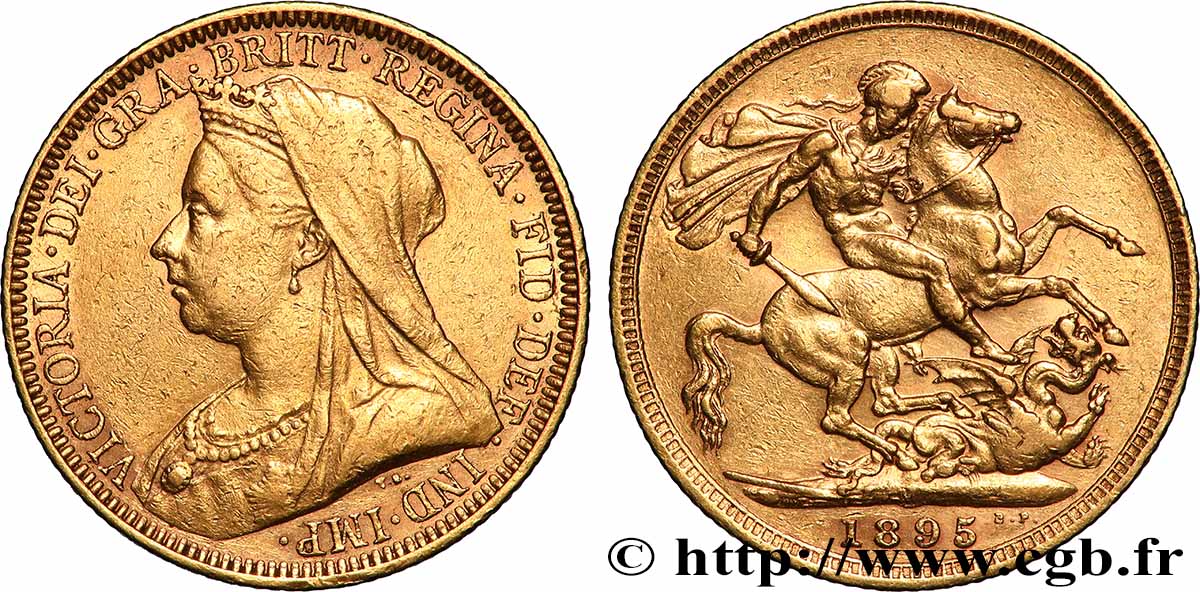 GOLD, PALLADIUM & PLATINUM INVESTMENT 1 Souverain Victoria “Old Head” 1895 Melbourne XF 