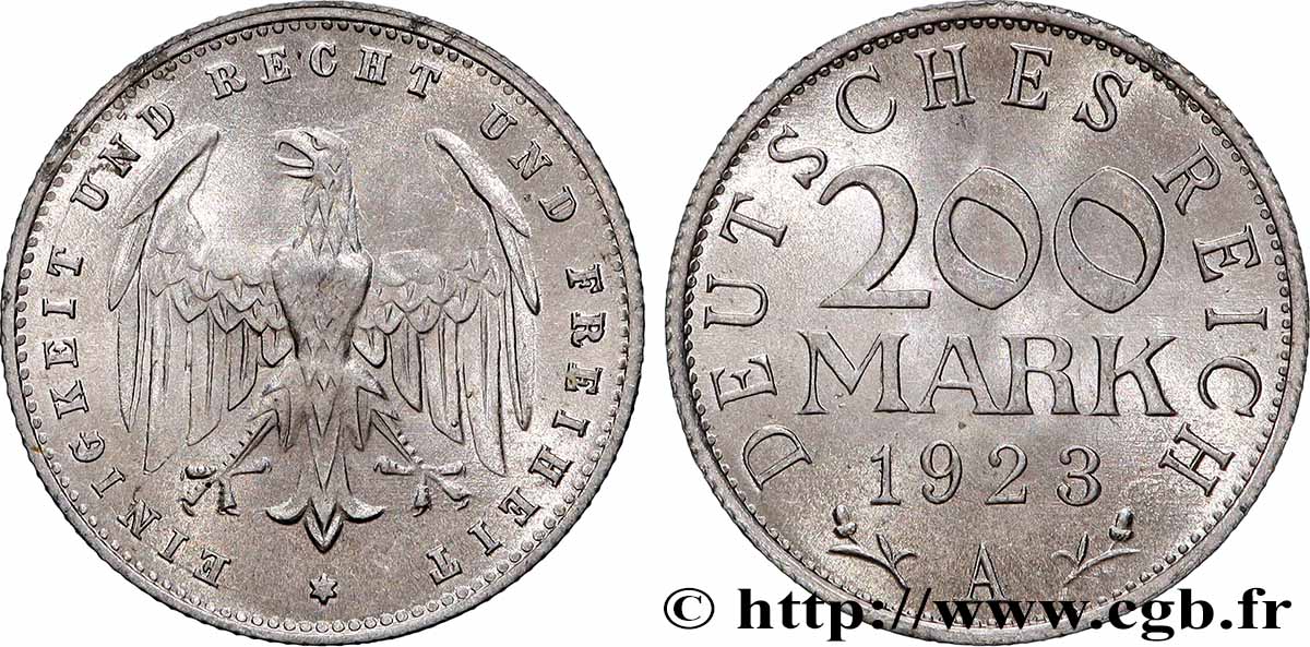 GERMANY 200 Mark aigle 1923 Berlin MS 