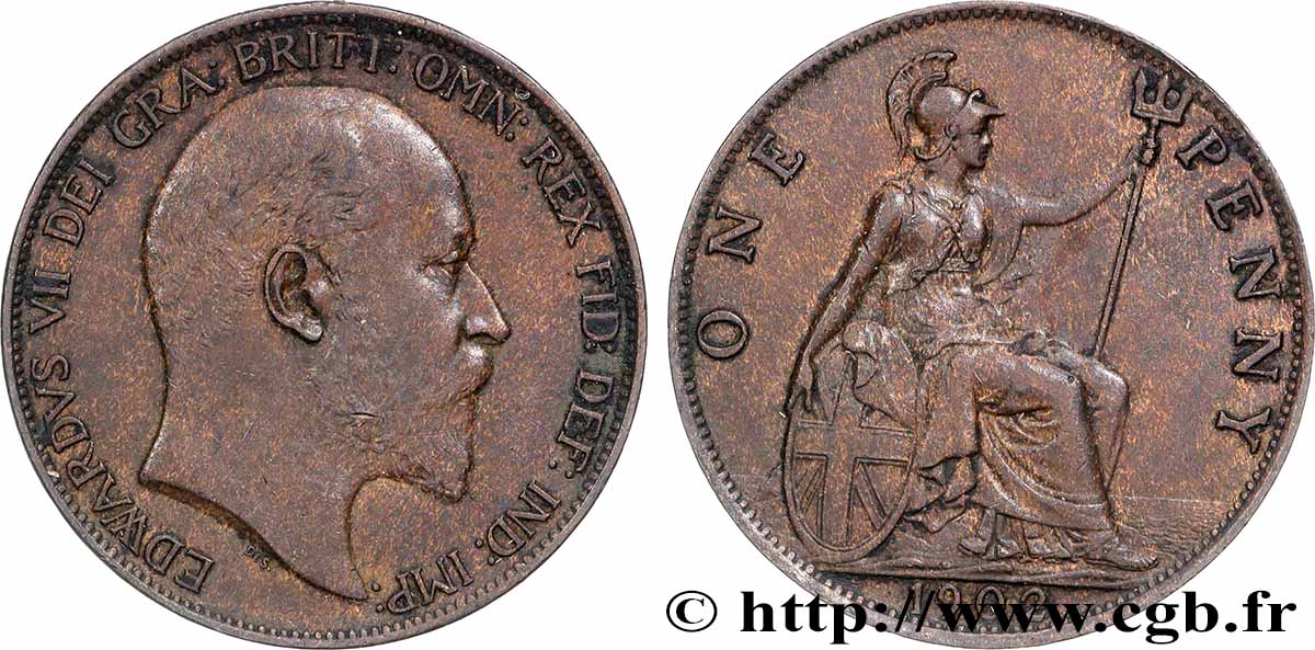 UNITED KINGDOM 1 Penny Edouard VII 1902 Londres AU 