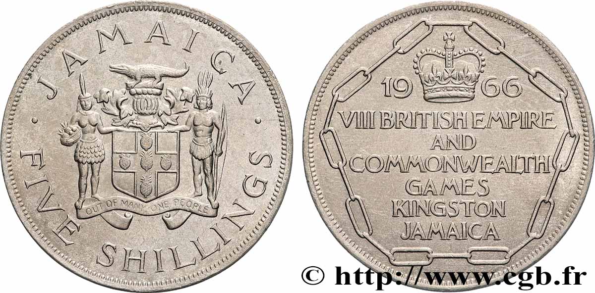 JAMAICA 5 Shillings VIIIe Jeux de l’Empire Britannique et du Commonwealth 1966  MS 