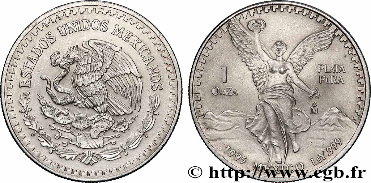 SILVER INVESTMENT 1 Once Victoire ailée 1995 Mexico MS 