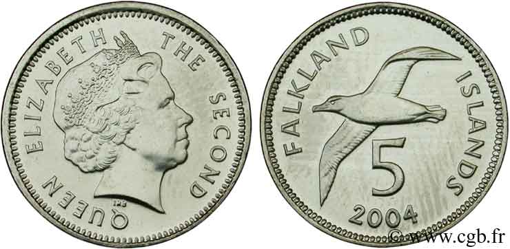 FALKLANDINSELN 5 Pence Elisabeth II / oie sauvage 1998  fST 