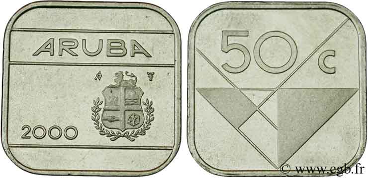 ARUBA 50 Cents 2000 Utrecht MS 