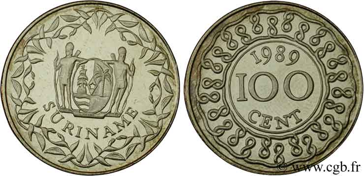 SURINAM 100 Cents 1989 Royal British Mint MS 