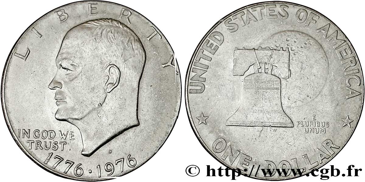 STATI UNITI D AMERICA 1 Dollar Eisenhower bicentenaire type II 1976 Denver SPL 