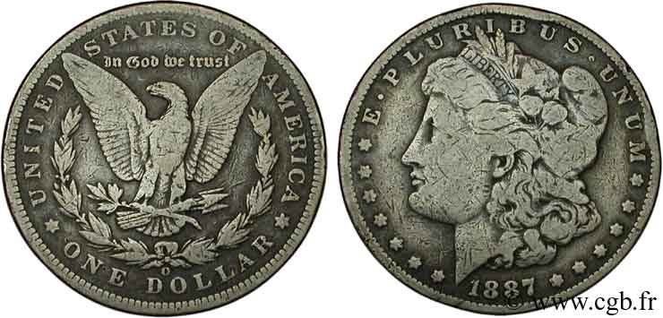 UNITED STATES OF AMERICA 1 Dollar type Morgan 1887 Nouvelle-Orléans - O VF 
