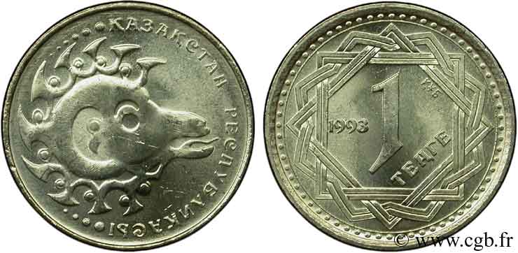 KAZAKHSTAN 1 Tenge bélier 1993  MS 