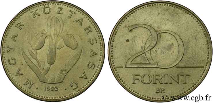 UNGARN 20 Forint 1993 Budapest fVZ 
