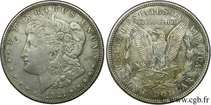 ESTADOS UNIDOS DE AMÉRICA 1 Dollar type Morgan 1921 Denver BC+ 
