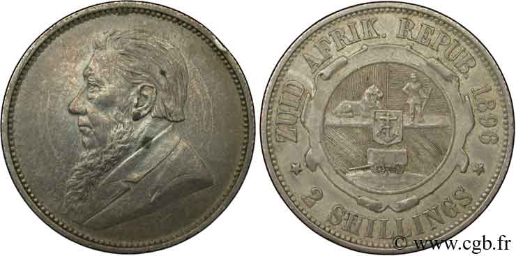 SOUTH AFRICA 2 Shillings président Kruger 1896  AU 
