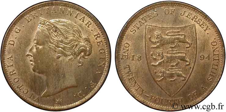 JERSEY 1/24 Shilling Reine Victoria 1894  MS 