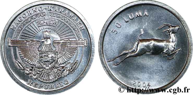 NAGORNO KARABAKH 50 Luma emblème national / antilope 2004  MS 